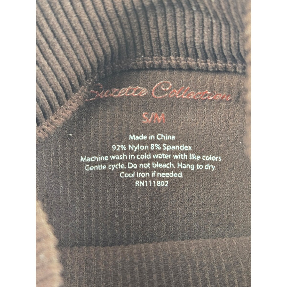 Suzette Collection Brown Ribbed Mock Neck Sleeveless Top Womens SM - Picture 3 of 8